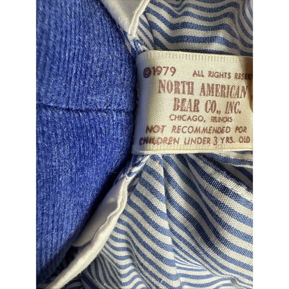 Clara Bearton North American Bear Co. Blue Stuffed Plush Teddy 1979 Clara Barton - Picture 5 of 9